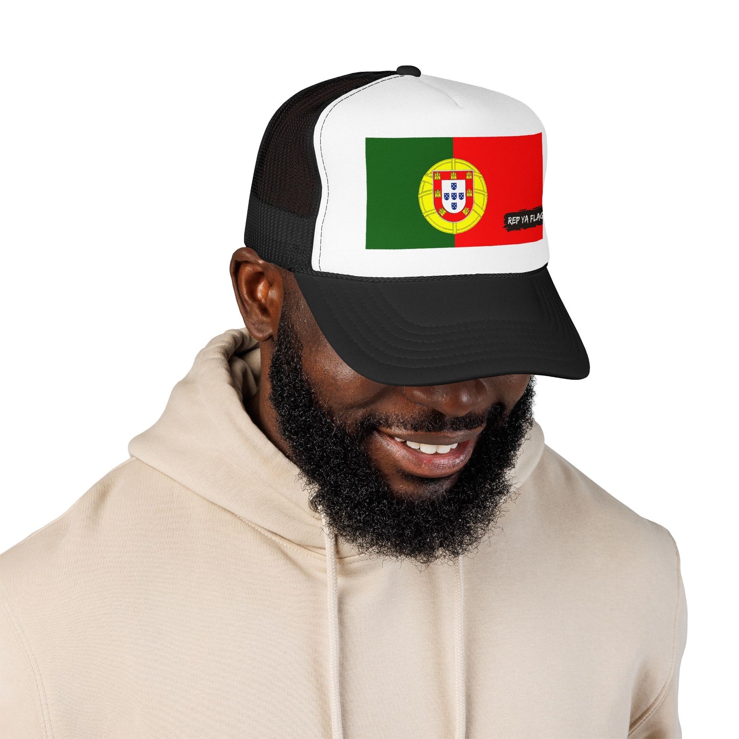 Portugal Flag Foam Trucker Hat | Portuguese Pride Snapback Cap | Rep Ya Flag