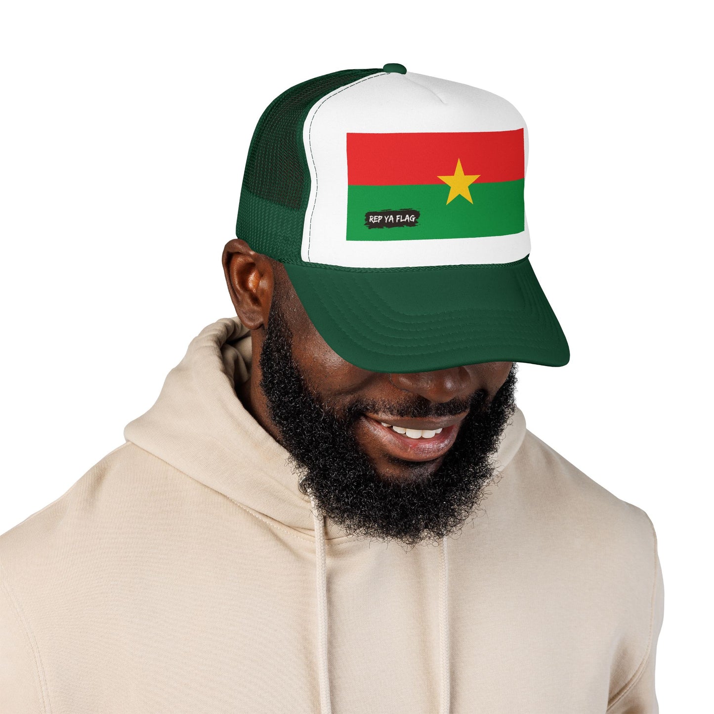 Burkina Faso Flag Foam Trucker Hat | Burkinabé Pride Snapback Cap | Rep Ya Flag