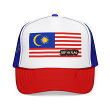 Malaysia Flag Foam Trucker Hat | Malaysian Pride Snapback Cap | Rep Ya Flag