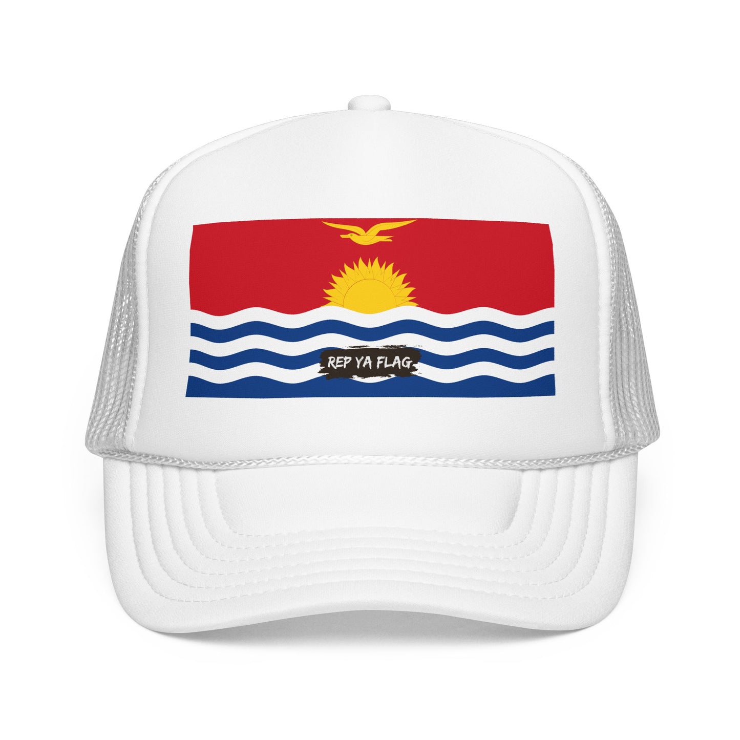 Kiribati Flag Foam Trucker Hat | Kiribati Pride Snapback Cap | Rep Ya Flag