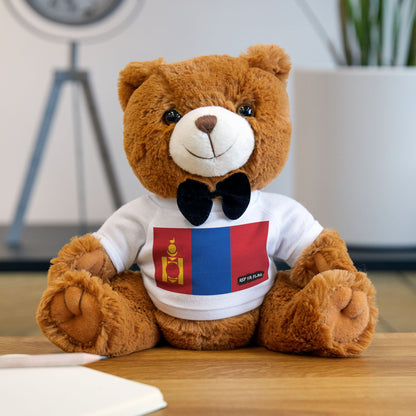 Rep Ya Flag Mongolia Teddy Bear | Mongolia Plush Gift | Mongolian Heritage Bear | Cultural Keepsake | Baby Gift Stuffed Animal