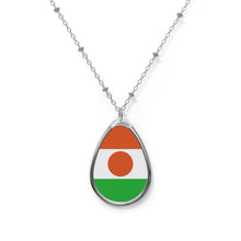Niger Flag Oval Necklace | Nigerien Flag Pendant | Heritage Jewelry | Cultural Gift | Rep Ya Flag