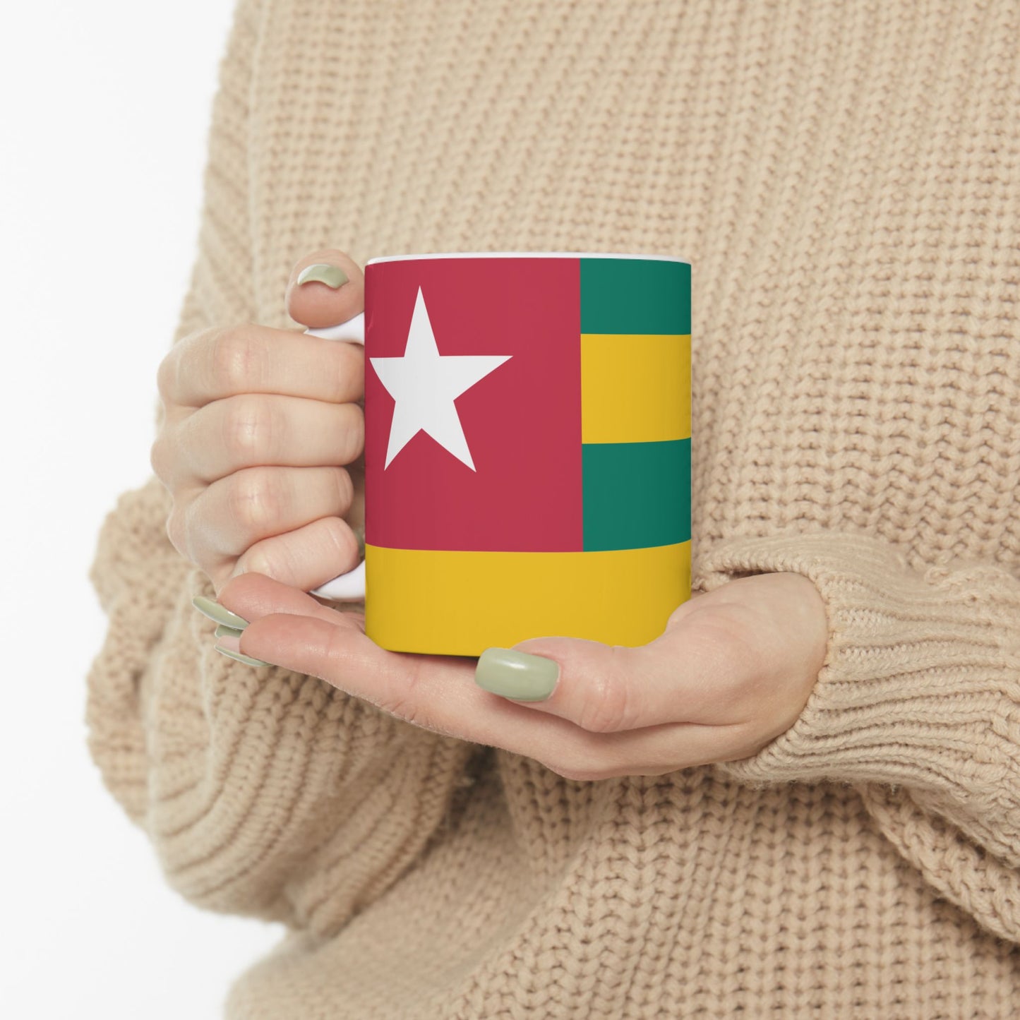 Togo Flag Coffee Tea Mug 11oz 15oz | Rep Ya Flag Ceramic Mug
