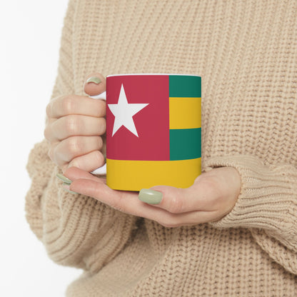 Togo Flag Coffee Tea Mug 11oz 15oz | Rep Ya Flag Ceramic Mug