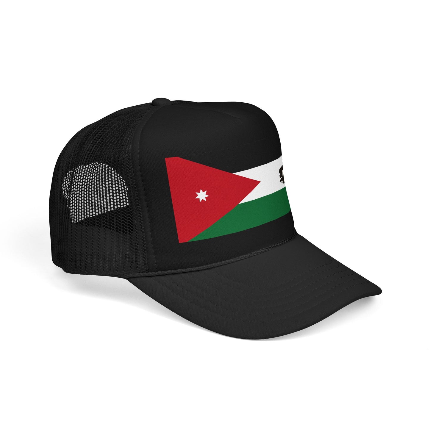 Jordan Flag Foam Trucker Hat | Jordanian Pride Snapback Cap | Rep Ya Flag