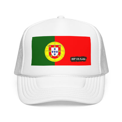 Portugal Flag Foam Trucker Hat | Portuguese Pride Snapback Cap | Rep Ya Flag