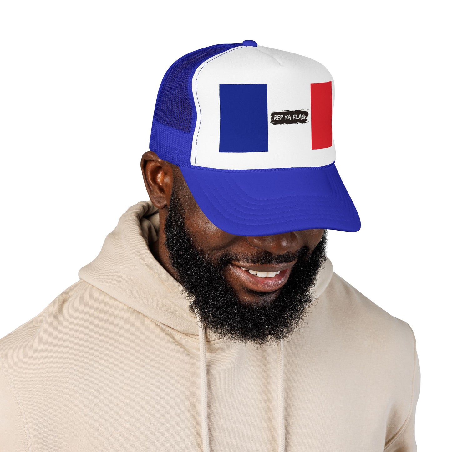 France Flag Foam Trucker Hat | French Pride Snapback Cap | Rep Ya Flag