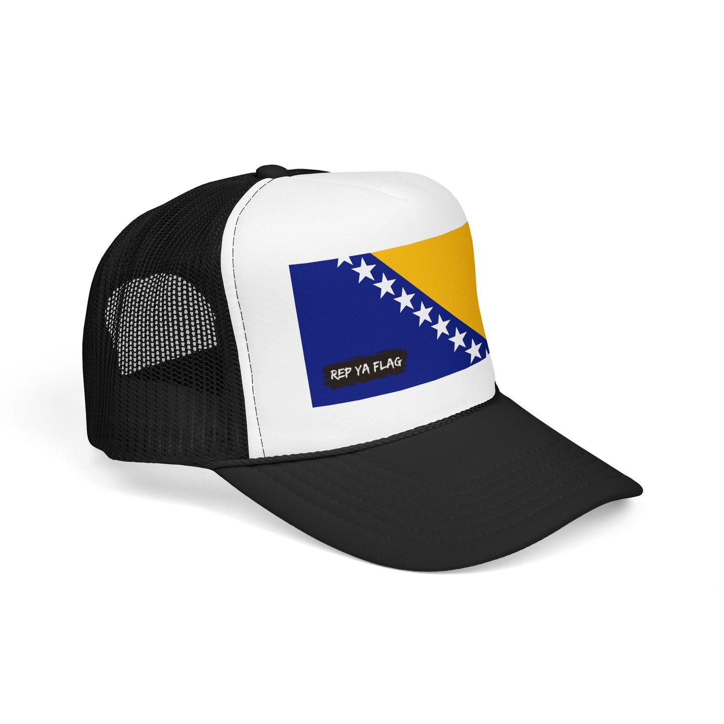 Bosnia and Herzegovina Flag Foam Trucker Hat | Bosnian Pride Snapback Cap | Rep Ya Flag