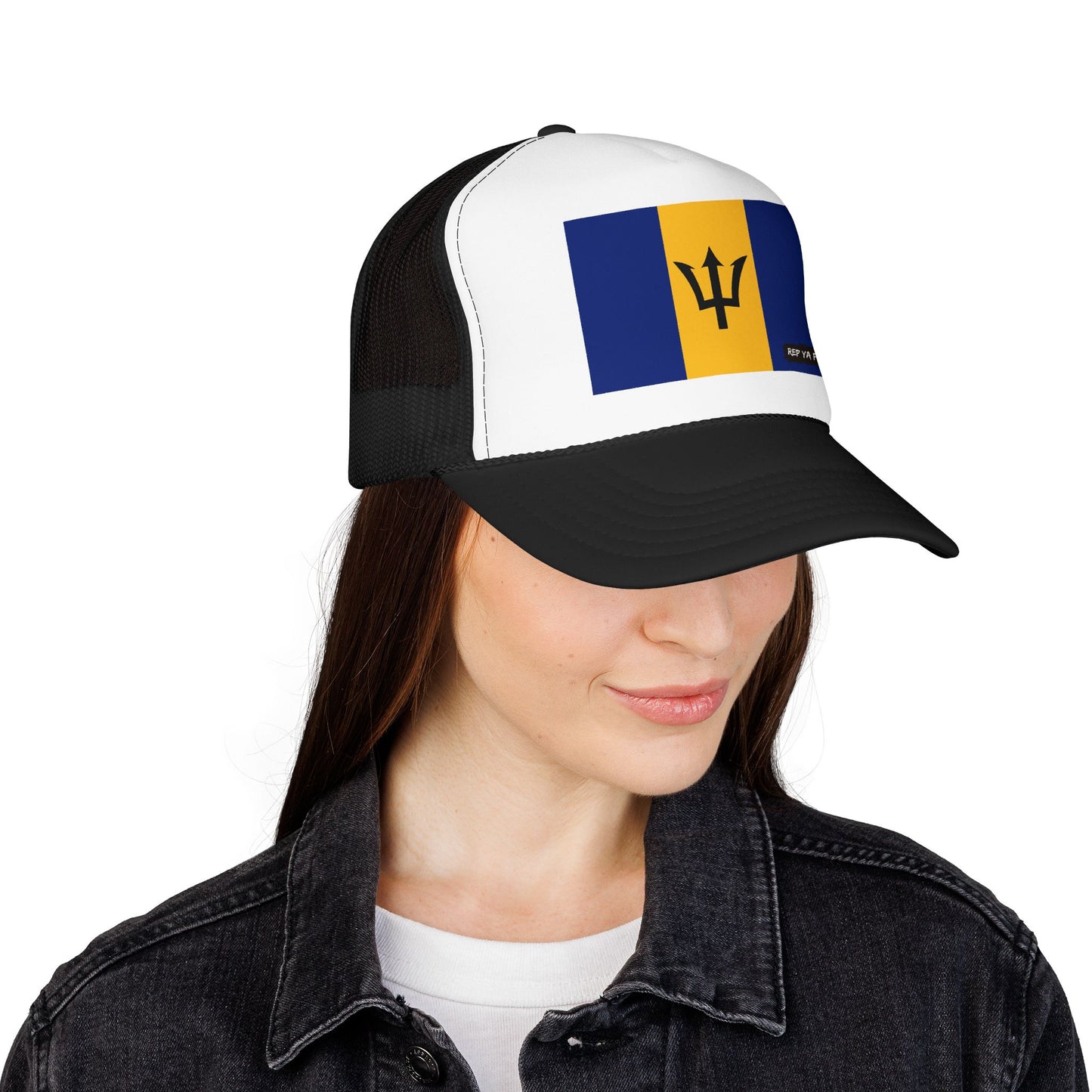 Barbados Flag Foam Trucker Hat | Barbadian Pride Snapback Cap | Rep Ya Flag