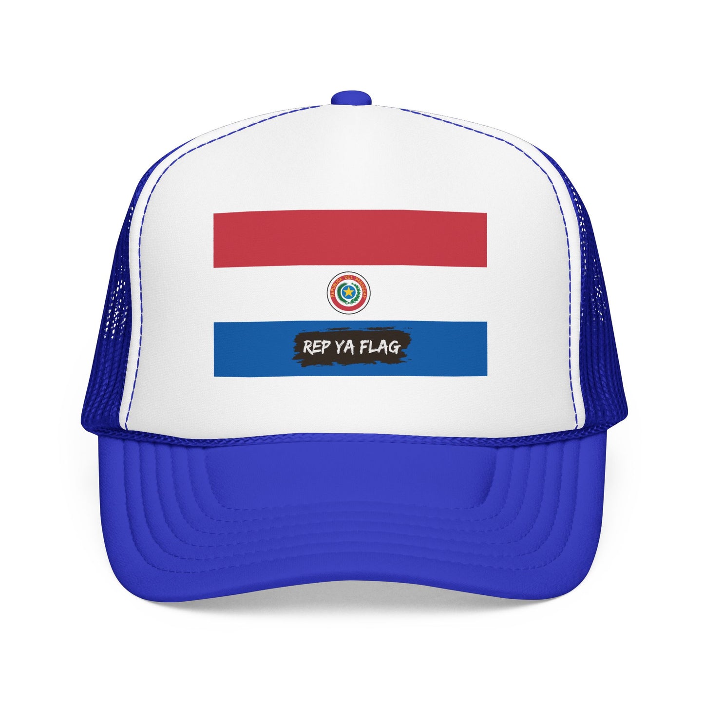 Paraguay Flag Foam Trucker Hat | Paraguayan Pride Snapback Cap | Rep Ya Flag