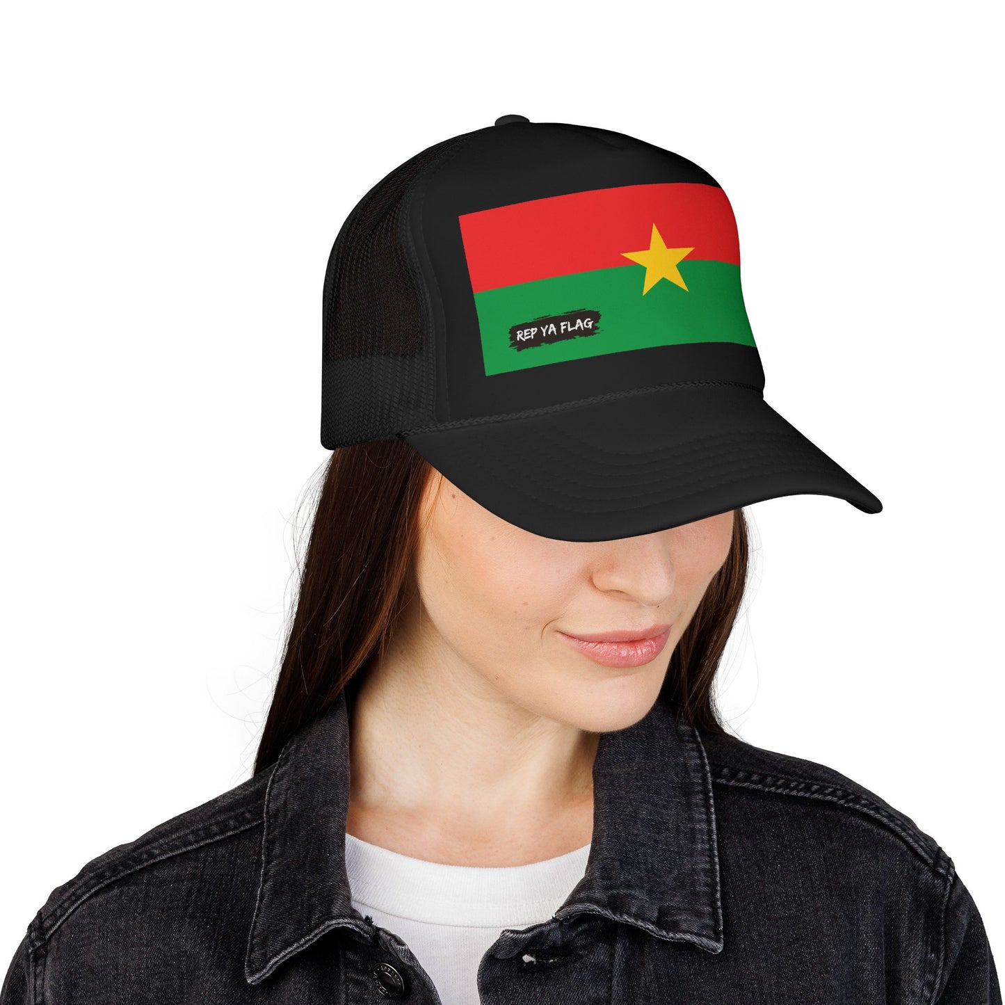 Burkina Faso Flag Foam Trucker Hat | Burkinabé Pride Snapback Cap | Rep Ya Flag