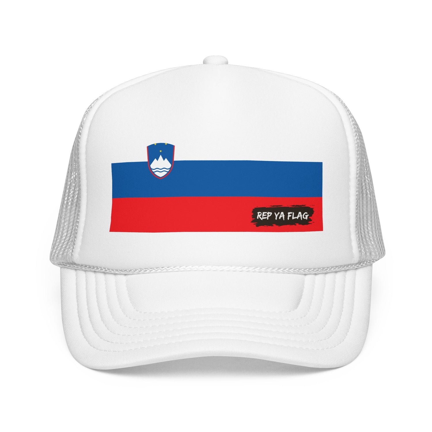 Slovenia Flag Foam Trucker Hat | Slovenian Pride Snapback Cap | Rep Ya Flag