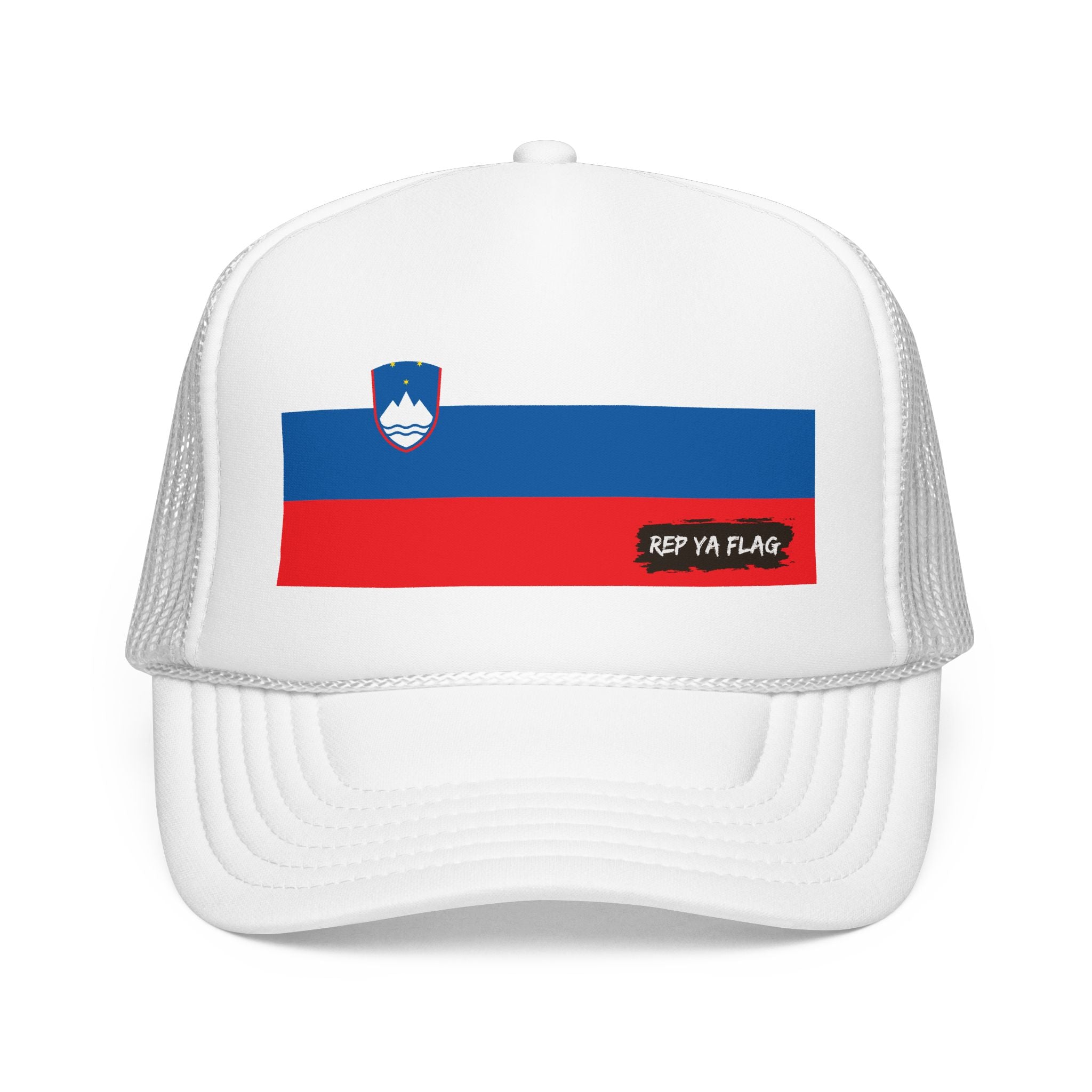 Slovenia Flag Foam Trucker Hat | Slovenian Pride Snapback Cap | Rep Ya Flag