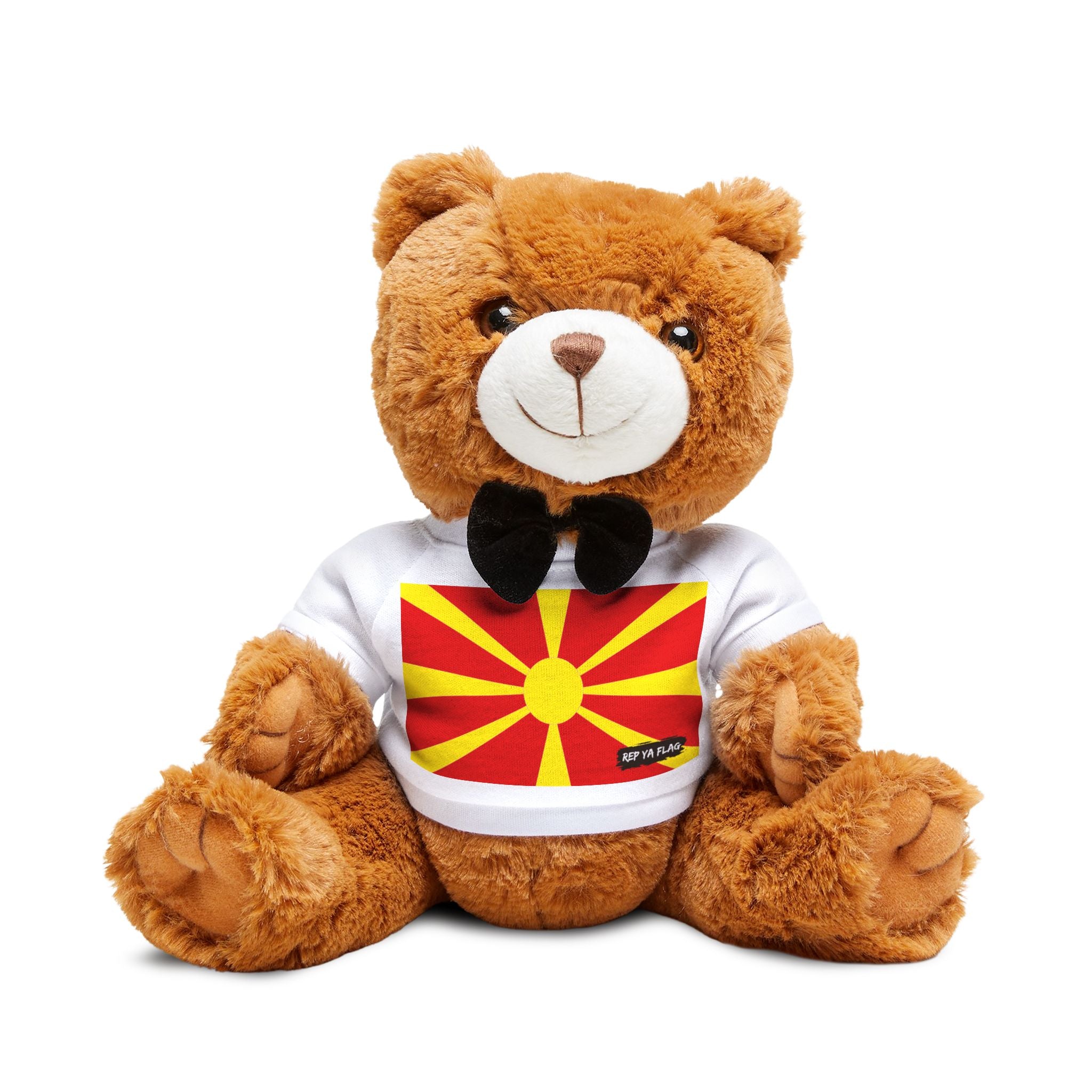 North Macedonia Flag Teddy Bear | North Macedonia Plush Gift | Macedonian Heritage Bear | Cultural Keepsake | Baby Gift Stuffed Animal
