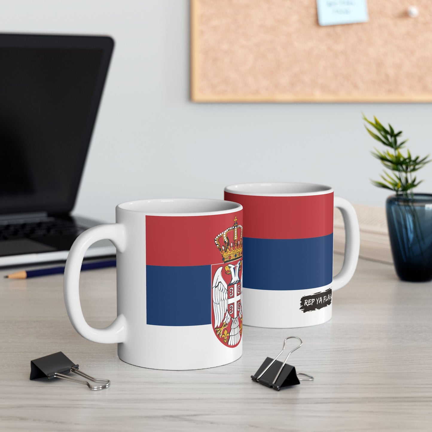 Serbia Flag Coffee Mug 11oz & 15oz | Serbian Heritage Ceramic Coffee Tea Mug | Rep Ya Flag
