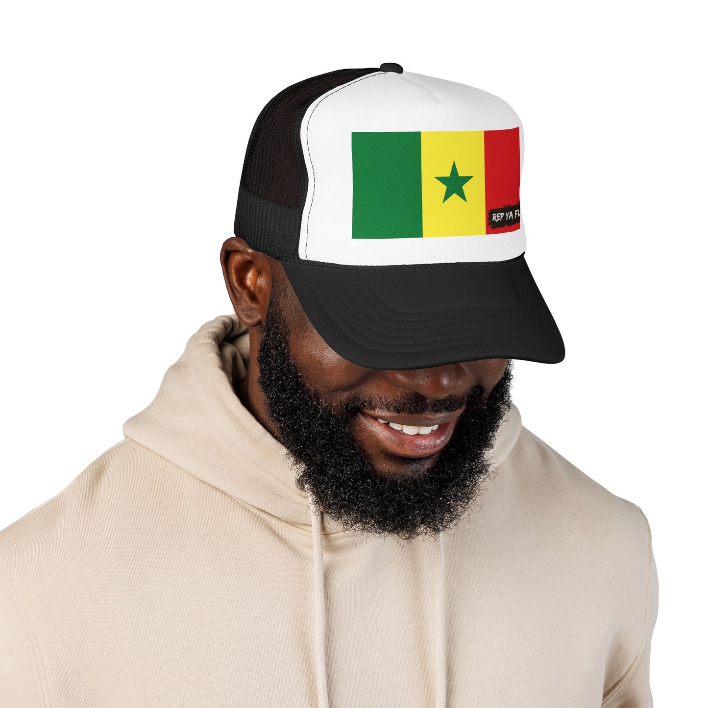 Senegal Flag Foam Trucker Hat | São Toméan Pride Snapback Cap | Rep Ya Flag