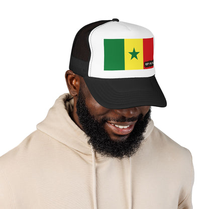 Senegal Flag Foam Trucker Hat | São Toméan Pride Snapback Cap | Rep Ya Flag