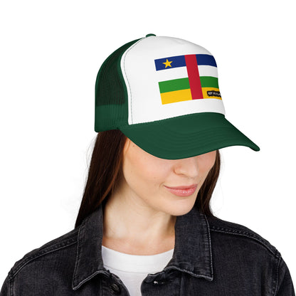 Central African Republic Flag Foam Trucker Hat | Central African Pride Snapback Cap | Rep Ya Flag