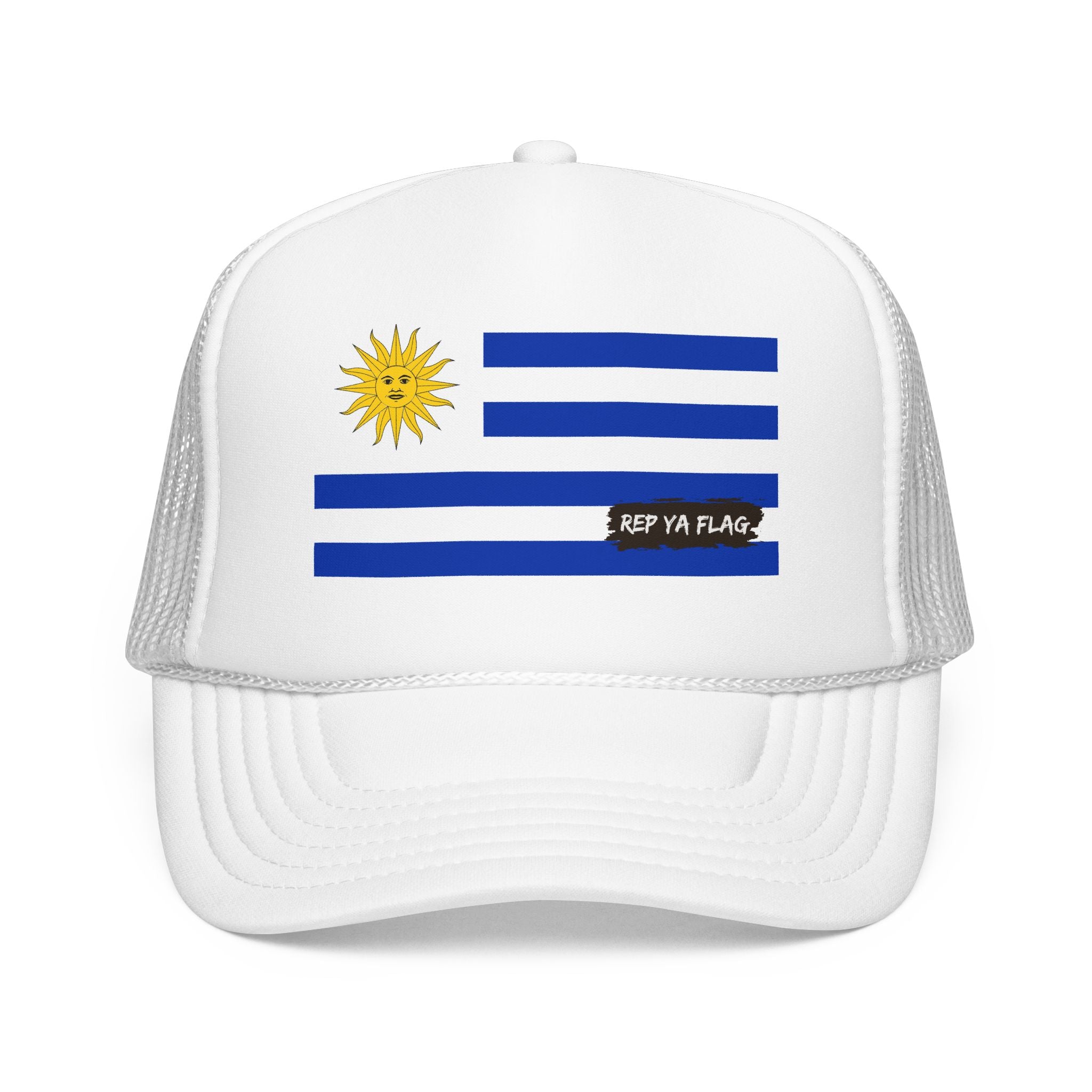 Uruguay Flag Foam Trucker Hat | Rep Ya Flag design