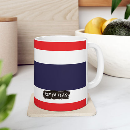 Thailand Flag Coffee Tea Mug 11oz 15oz | Rep Ya Flag Ceramic Mug
