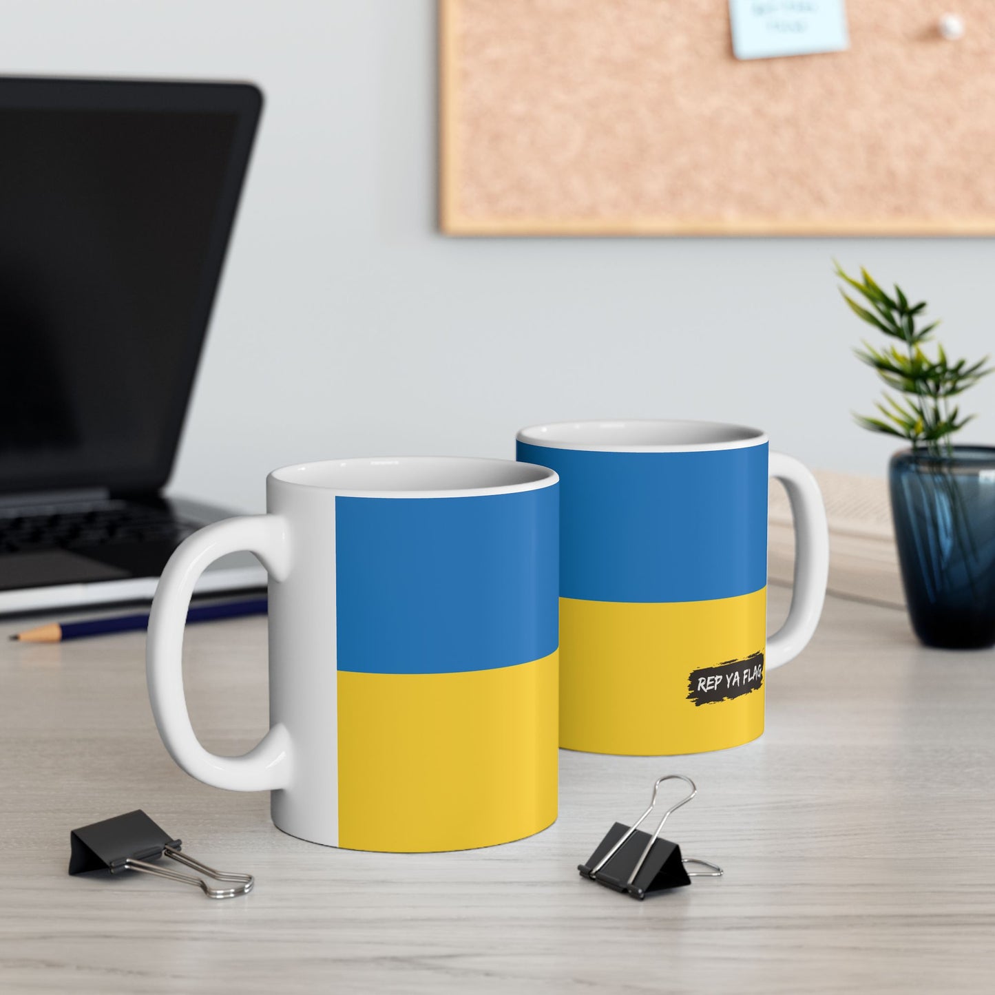 Ukraine Flag Coffee Tea Mug 11oz 15oz | Rep Ya Flag Ceramic Mug