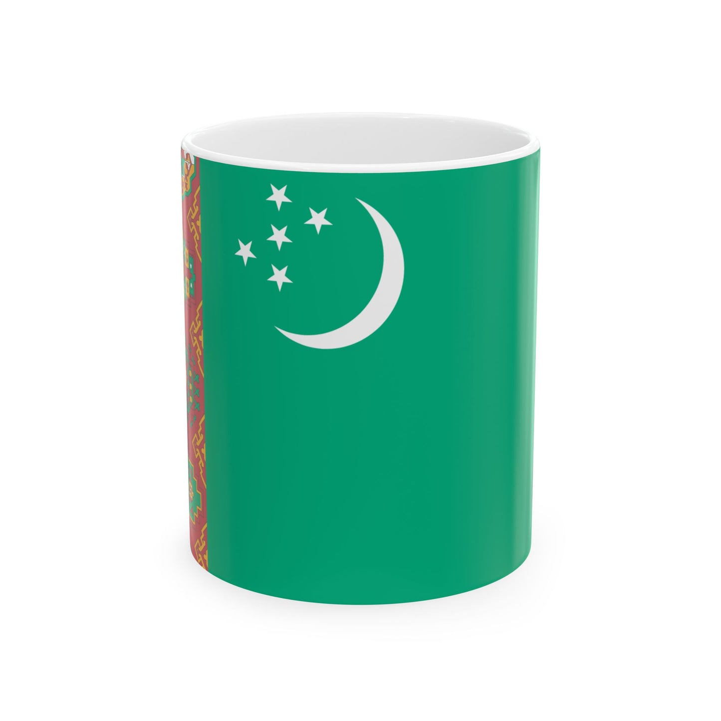 Turkmenistan Flag Coffee Tea Mug 11oz 15oz | Rep Ya Flag Ceramic Mug