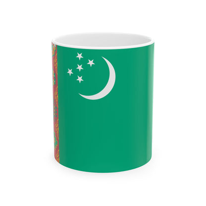 Turkmenistan Flag Coffee Tea Mug 11oz 15oz | Rep Ya Flag Ceramic Mug