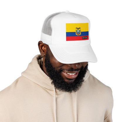 Ecuador Flag Foam Trucker Hat | Ecuadorian Pride Snapback Cap | Rep Ya Flag
