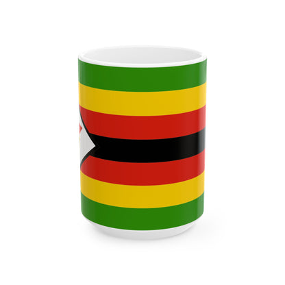 Zimbabwe Flag Mug Ceramic Coffee Cup | 11oz 15oz | Rep Ya Flag