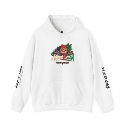Afghanistan Flag Rose Hoodie — Vintage Afghan Pride Pullover