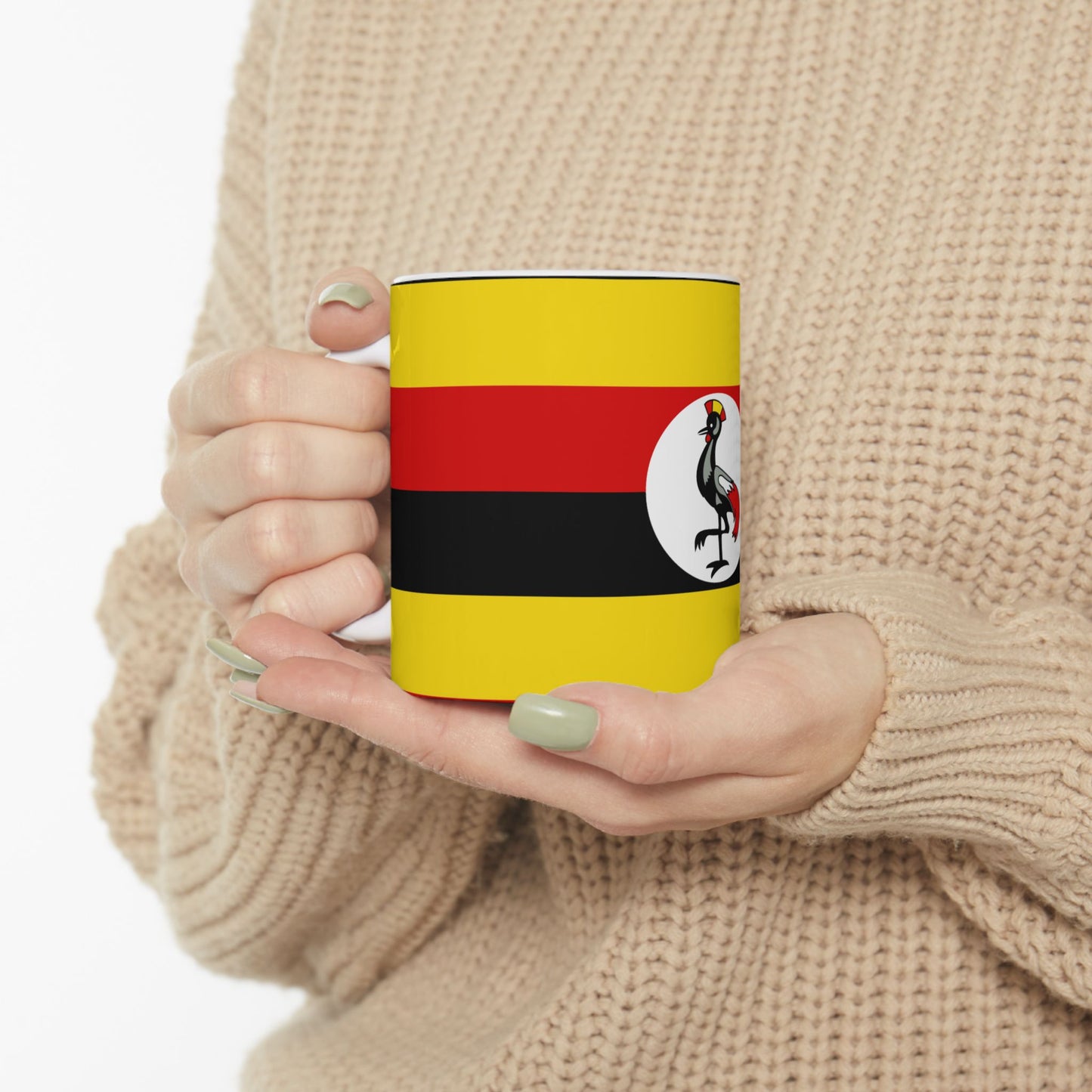 Uganda Flag Coffee Tea Mug 11oz 15oz | Rep Ya Flag Ceramic Mug