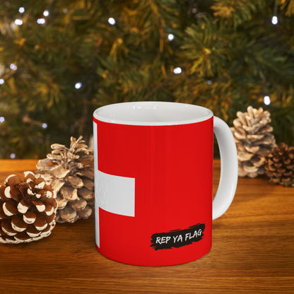 Switzerland Flag Coffee Tea Mug 11oz 15oz | Rep Ya Flag Ceramic Mug