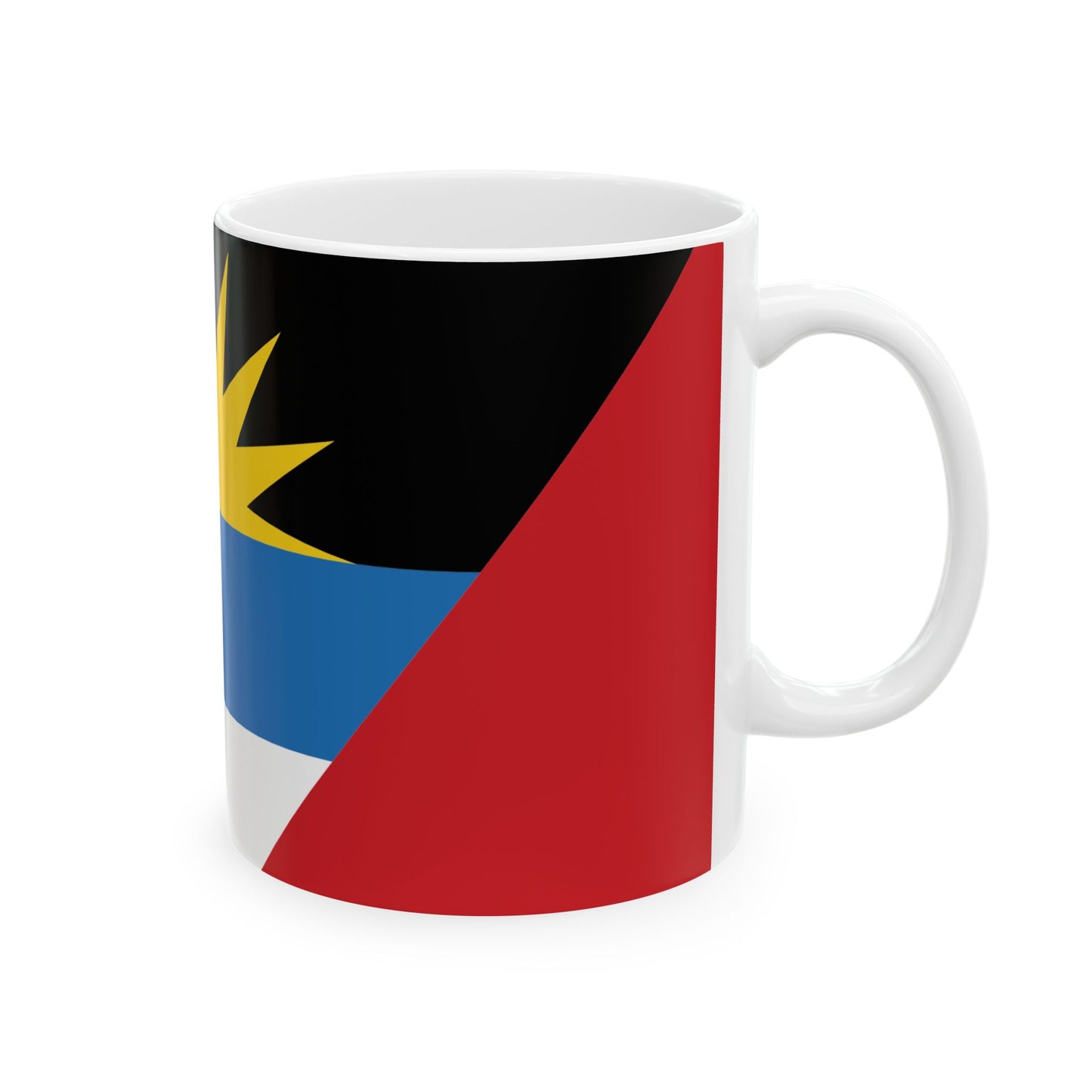Antigua and Barbuda Flag Coffee Mug | Caribbean Pride Ceramic Tea Mug 11oz & 15oz | Rep Ya Flag