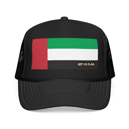 United Arab Emirates UAE Foam Trucker Hat | Rep Ya Flag design