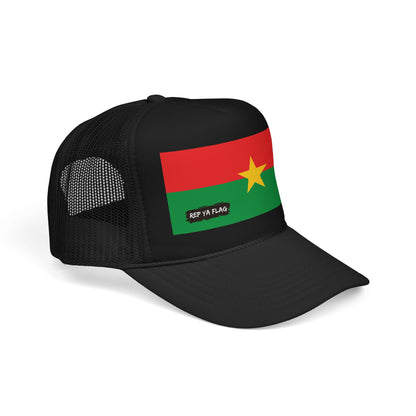 Burkina Faso Flag Foam Trucker Hat | Burkinabé Pride Snapback Cap | Rep Ya Flag