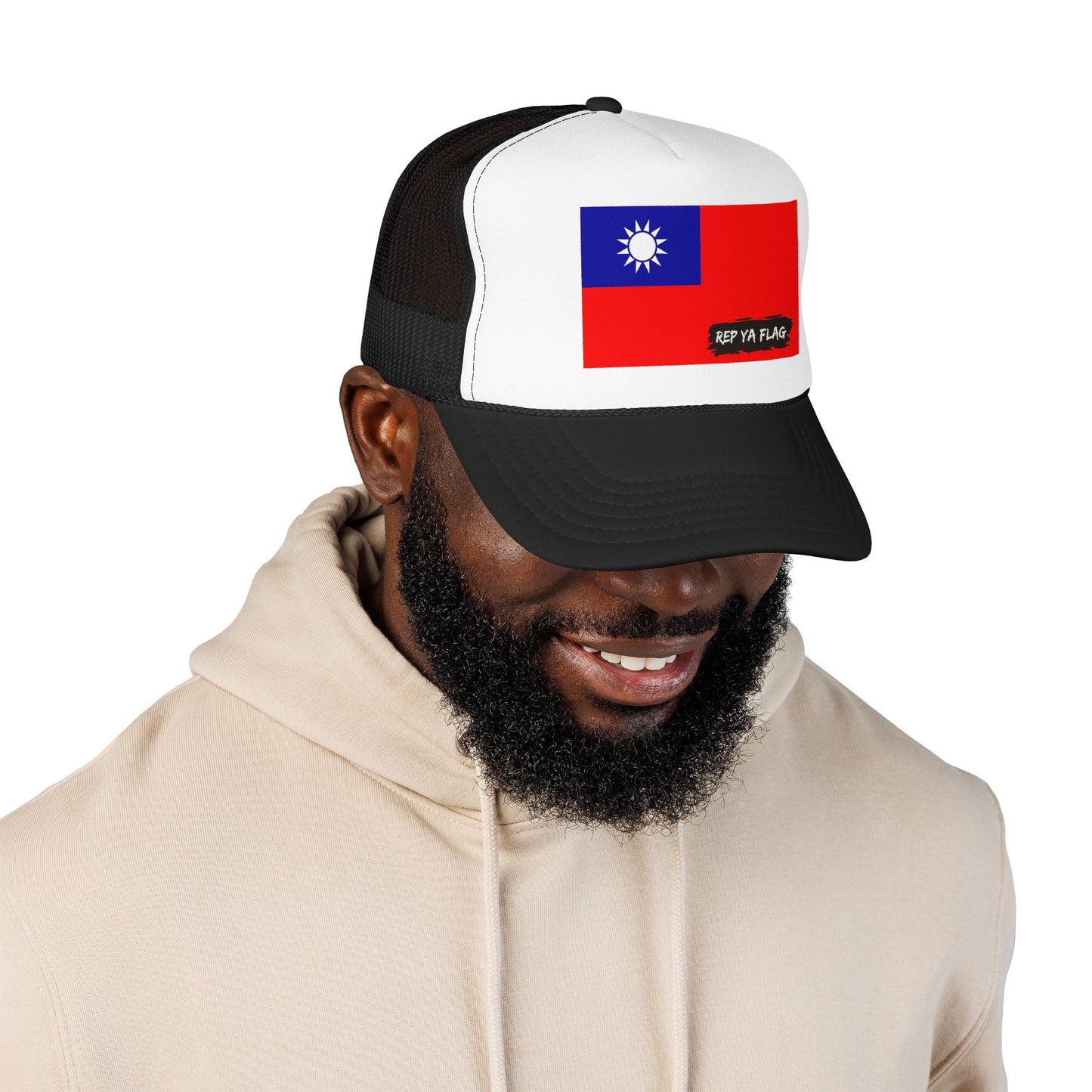 Taiwan Flag Foam Trucker Hat | Rep Ya Flag design