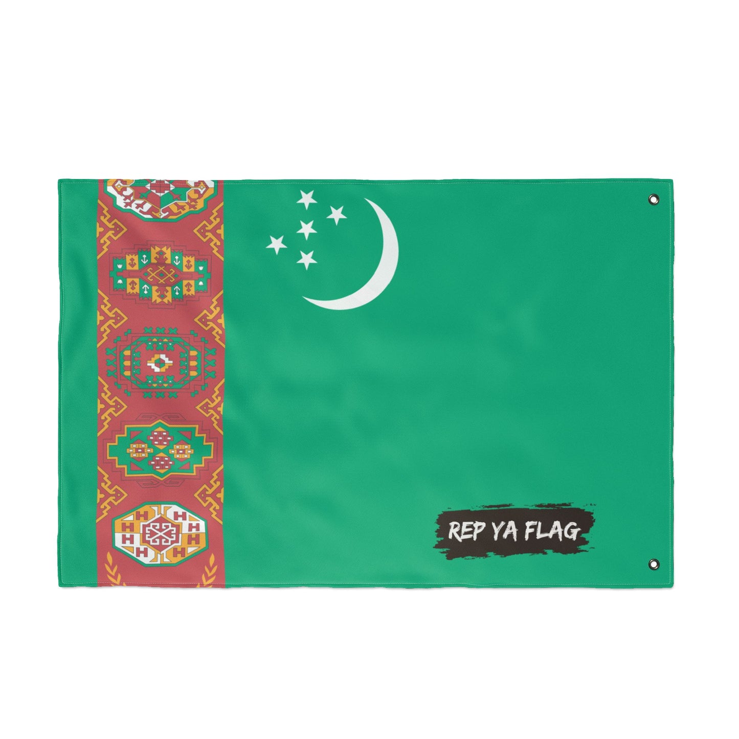 Turkmenistan Flag Garden Banner | Double-Sided Outdoor Flag | Rep Ya Flag