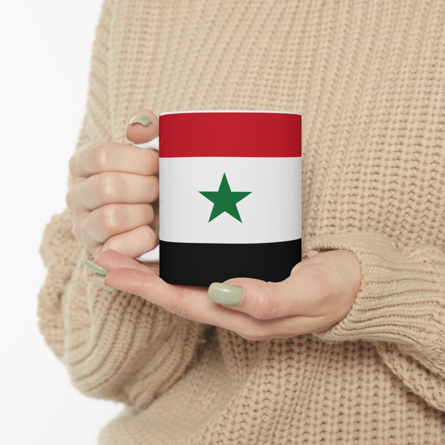 Syria Flag Coffee Tea Mug 11oz 15oz | Rep Ya Flag Ceramic Mug