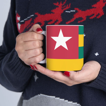 Togo Flag Coffee Tea Mug 11oz 15oz | Rep Ya Flag Ceramic Mug