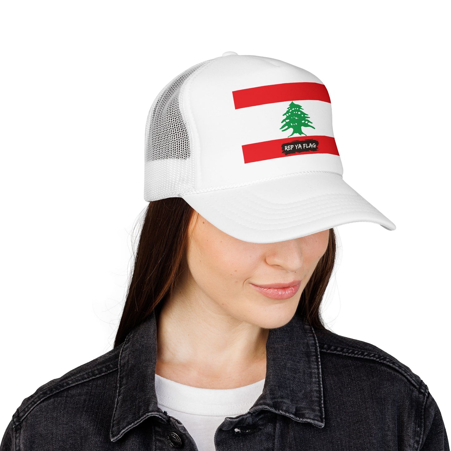 Lebanon Flag Foam Trucker Hat | Lebanese Pride Snapback Cap | Rep Ya Flag