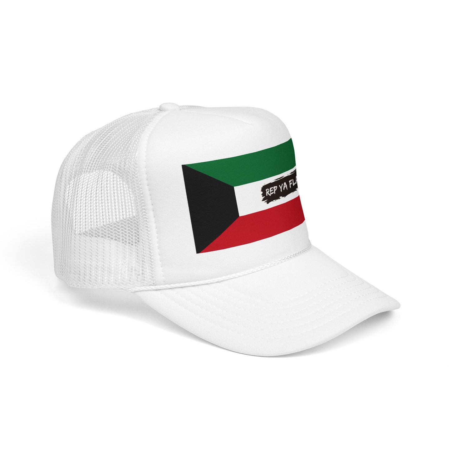 Kuwait Flag Foam Trucker Hat | Kuwaiti Pride Snapback Cap | Rep Ya Flag