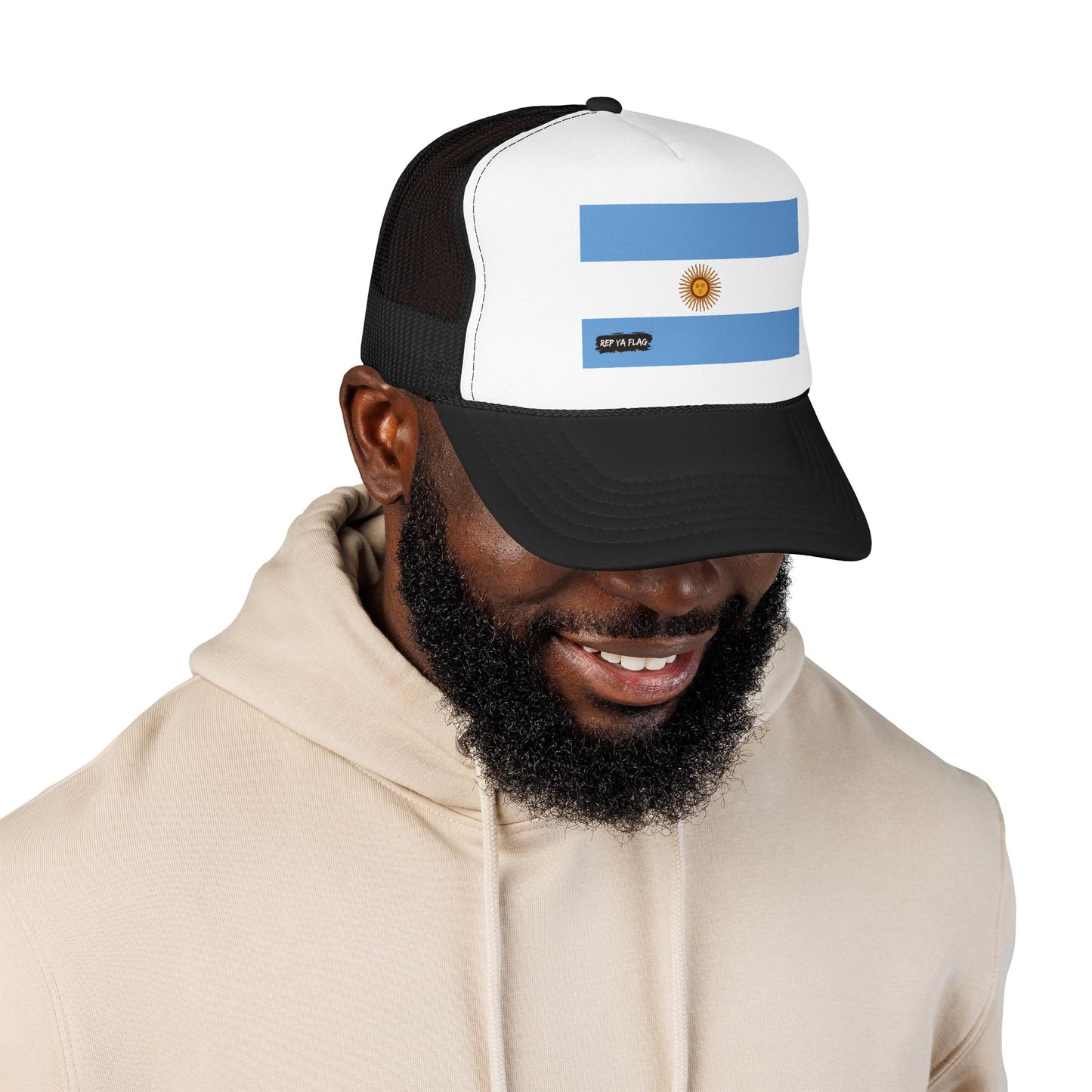 Argentina Flag Foam Trucker Hat | Caribbean Pride Snapback Cap | Rep Ya Flag