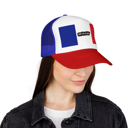 France Flag Foam Trucker Hat | French Pride Snapback Cap | Rep Ya Flag