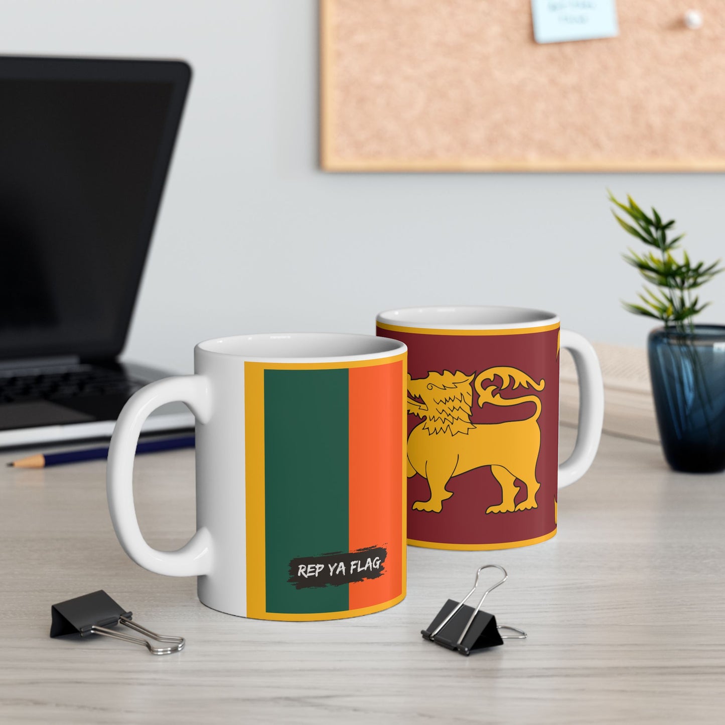 Sri Lanka Flag Coffee Tea Mug 11oz 15oz | Rep Ya Flag Ceramic Mug