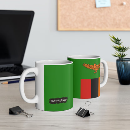 Zambia Flag | Coffee Tea Ceramic Mug Cup | 11oz 15oz | Rep Ya Flag