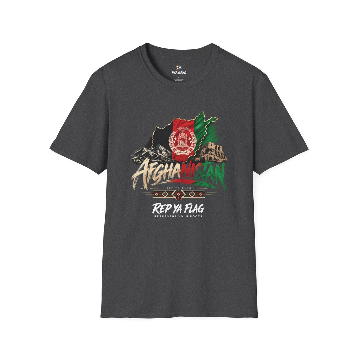 Afghanistan Map Flag T-Shirt — Vintage Afghan Emblem Tee