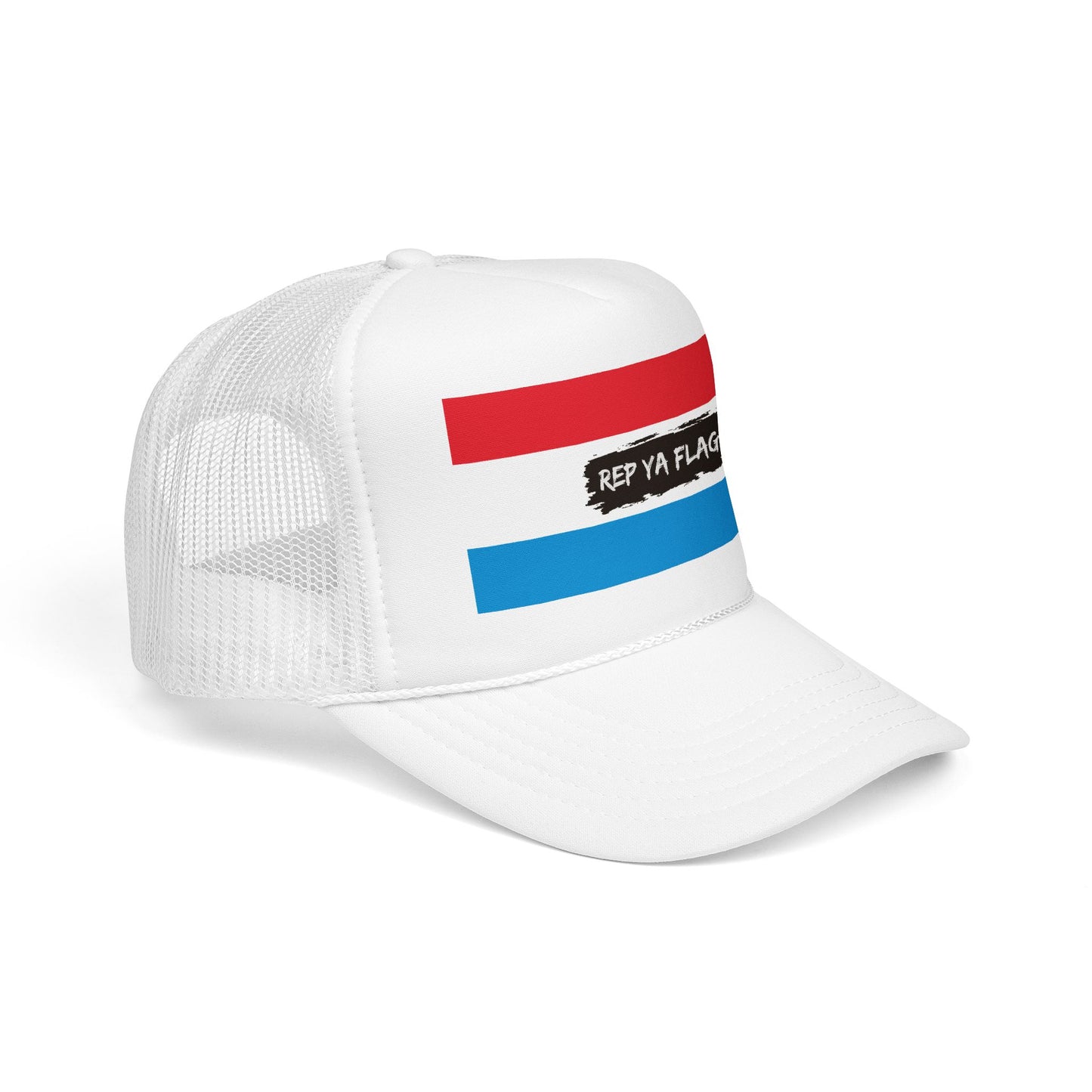 Luxembourg Flag Foam Trucker Hat | Luxembourg Pride Snapback Cap | Rep Ya Flag