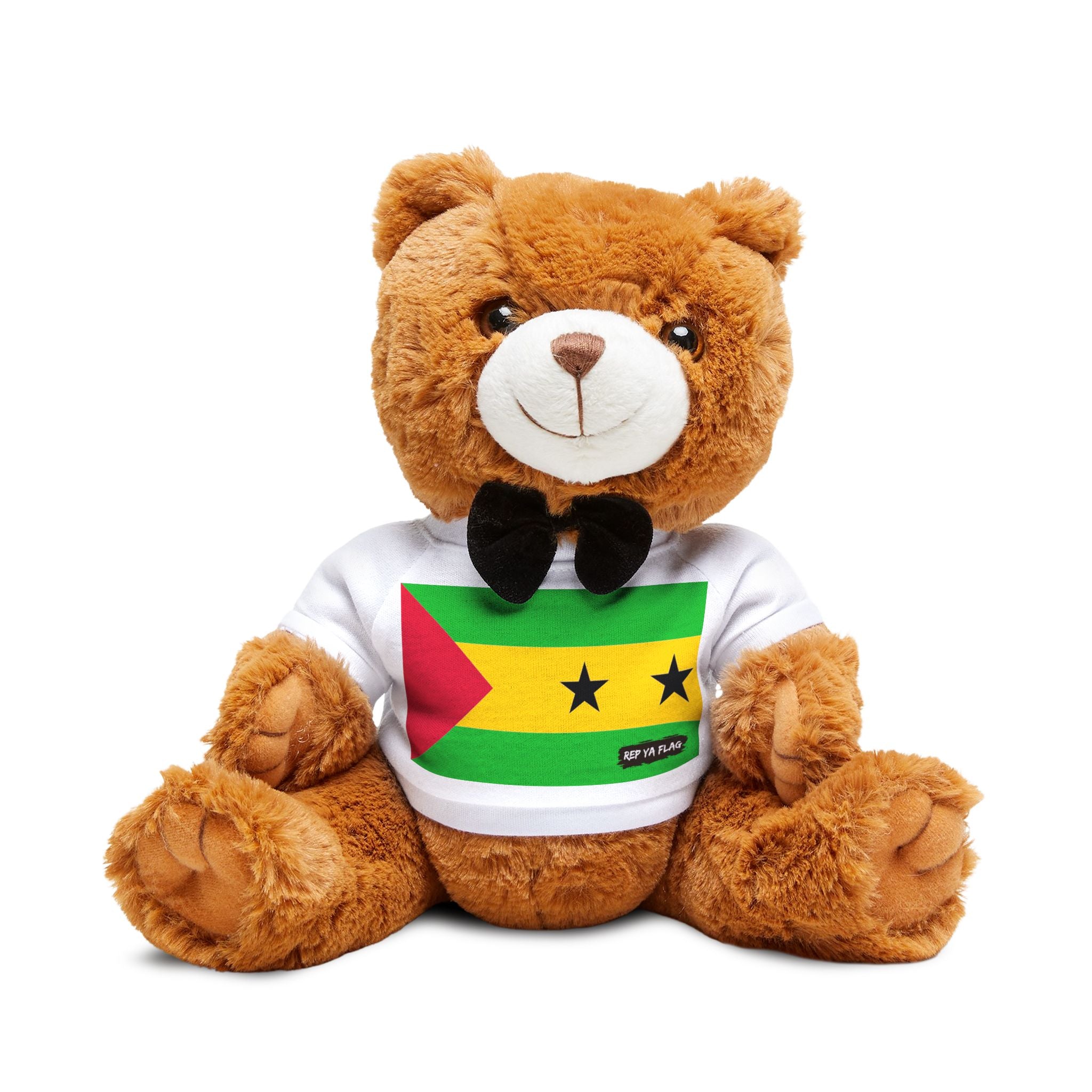 São Tomé and Príncipe Flag Teddy Bear | São Toméan Plush Gift | São Toméan Heritage Bear |Rep Ya Flag