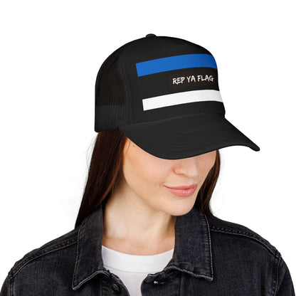 Estonia Flag Foam Trucker Hat | Estonian Pride Snapback Cap | Rep Ya Flag