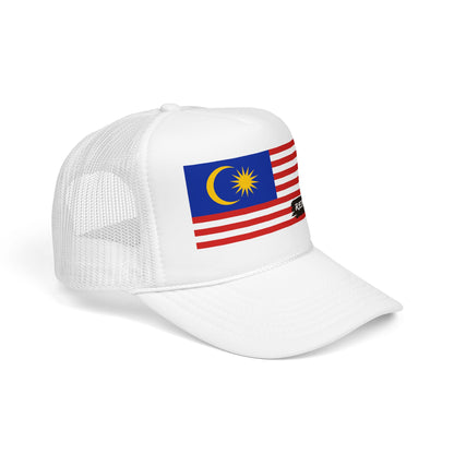 Malaysia Flag Foam Trucker Hat | Malaysian Pride Snapback Cap | Rep Ya Flag
